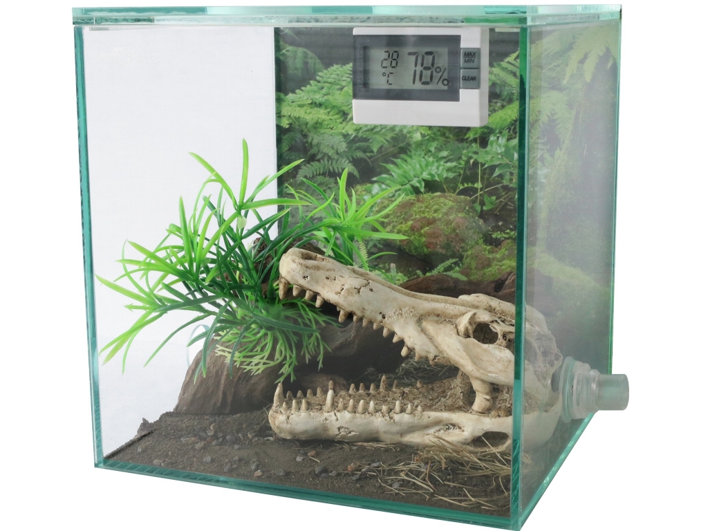 Mini Thermo- Hygrometer digital - weiß - selbstklebend